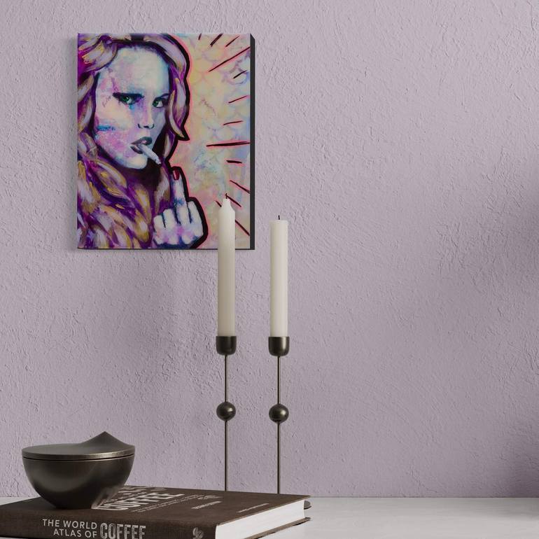 Original Street Art Women Painting by Criss Chaney
