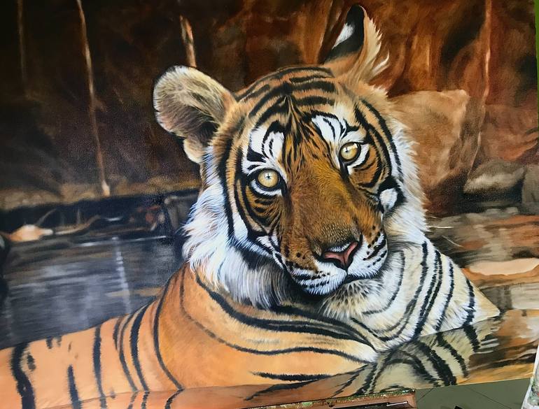 Original Photorealism Animal Painting by Kemal Sabilla Rusdiantama