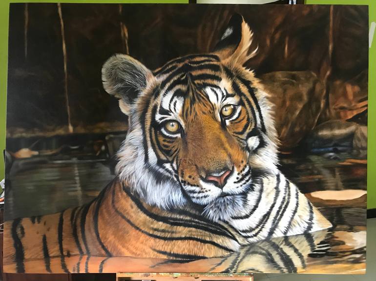 Original Photorealism Animal Painting by Kemal Sabilla Rusdiantama