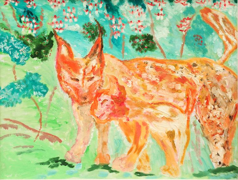 Original Impressionism Animal Painting by Frances Micklem