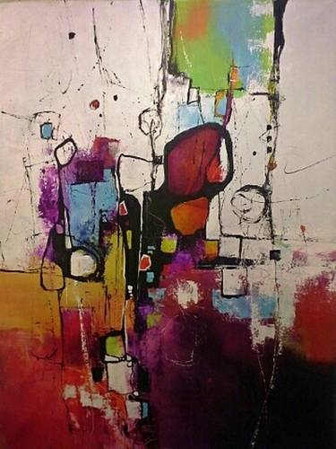 Original Modern Abstract Paintings by Cynthia Adams