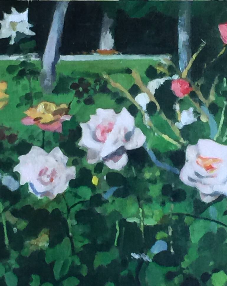 Rose Garden Painting by Dorian Allworthy | Saatchi Art