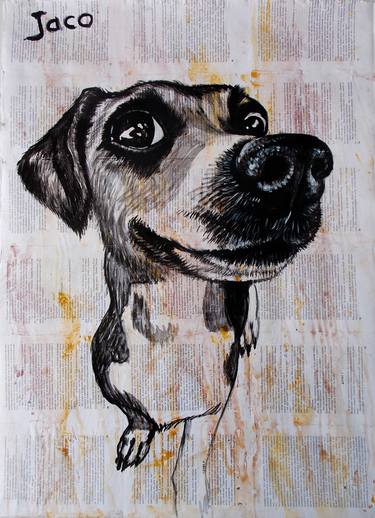 Print of Dogs Drawings by Jaco art enjoyment