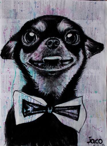 Print of Dogs Drawings by Jaco art enjoyment
