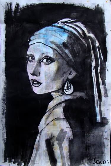 Girl with a Pearl Earring.(Vermeer) (book pages) thumb