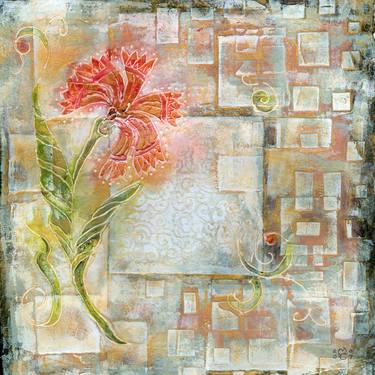 Print of Abstract Expressionism Floral Collage by Marian Crane