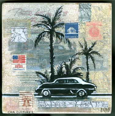 Print of Automobile Collage by Marian Crane