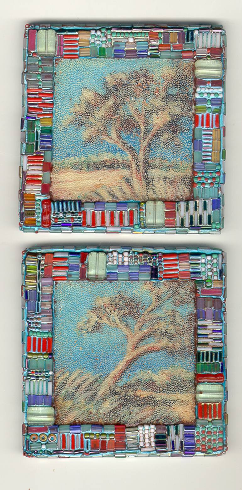 Original Impressionism Tree Collage by Marian Crane