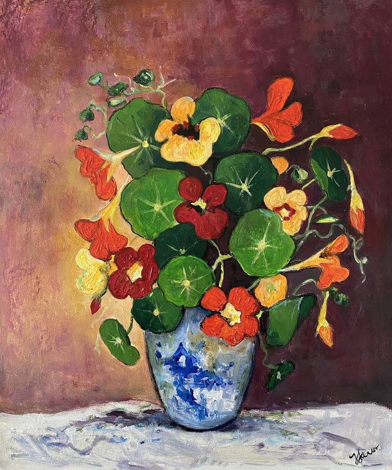 Print of Contemporary Floral Paintings by Teresa Tanner