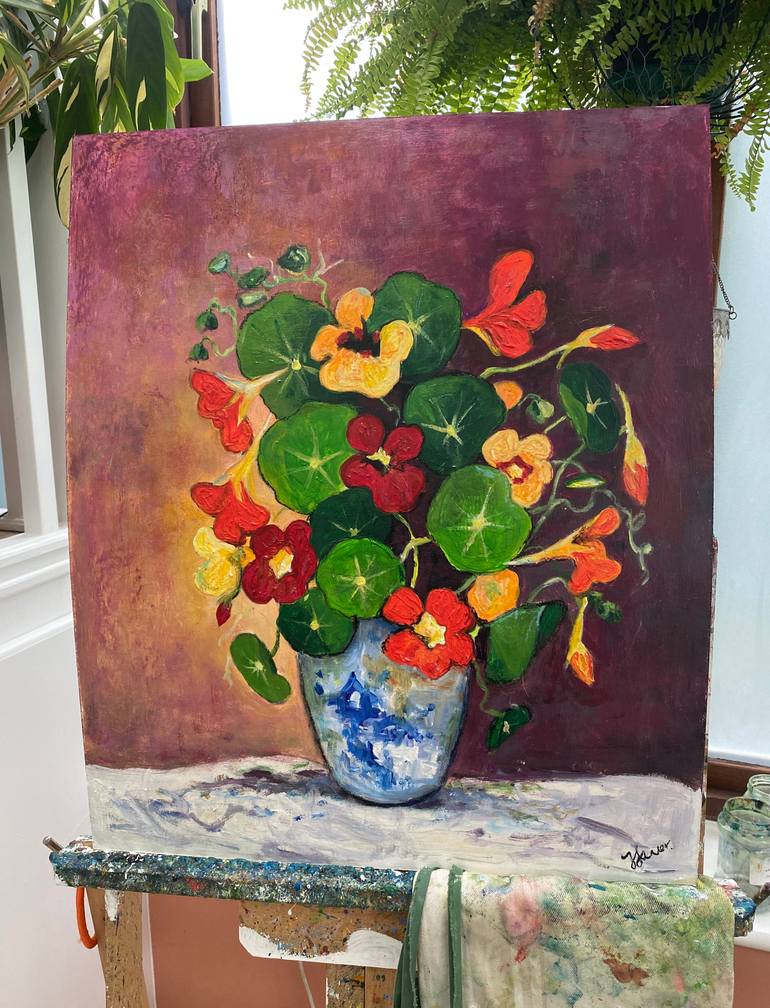 Original Contemporary Floral Painting by Teresa Tanner