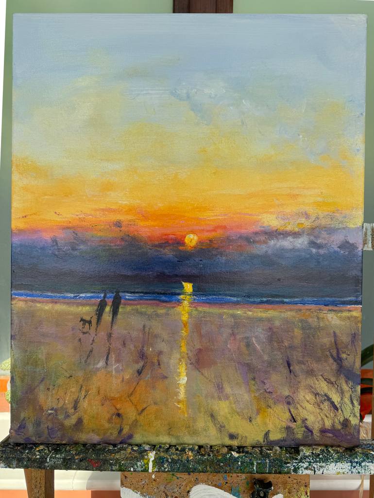 Original Abstract Beach Painting by Teresa Tanner