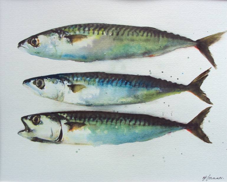 mackerel fish painting