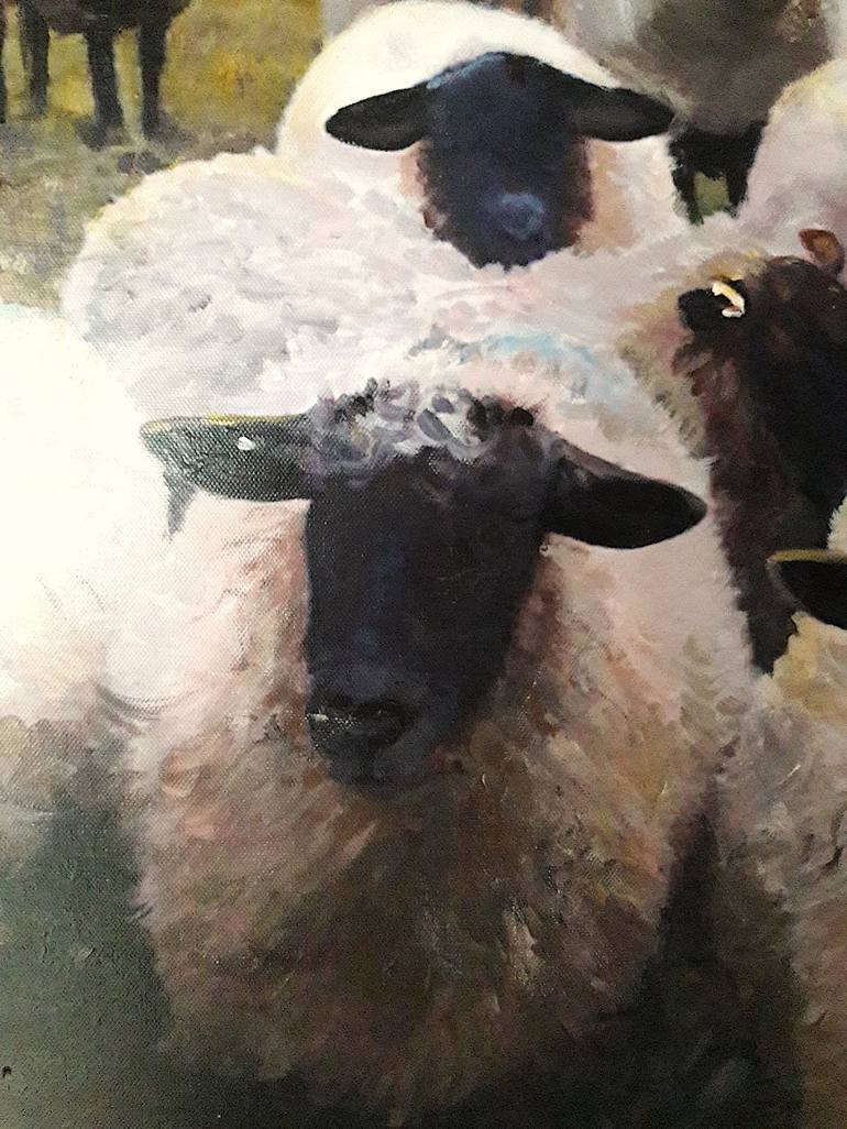 Original Impressionism Animal Painting by Teresa Tanner