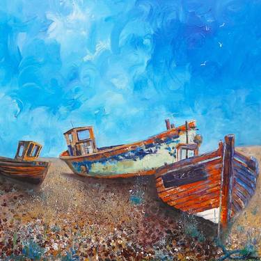 Print of Boat Paintings by Teresa Tanner