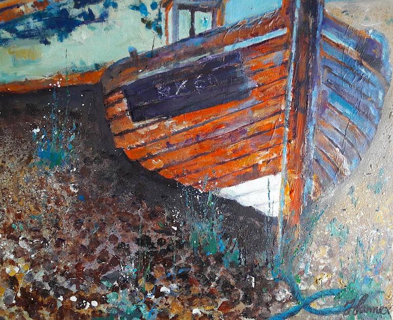 Original Boat Painting by Teresa Tanner