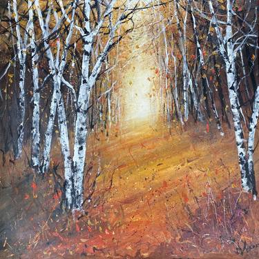 Autumn Woodland Falling Leaves thumb