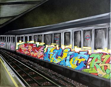 Original Street Art Train Paintings by Mike Fox