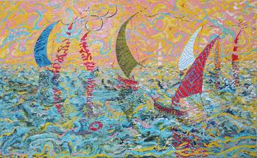Original Boat Paintings by Dinur Alimkulov