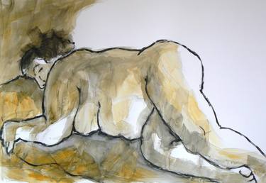 Original Expressionism Nude Drawings by Ellen Stoeltie