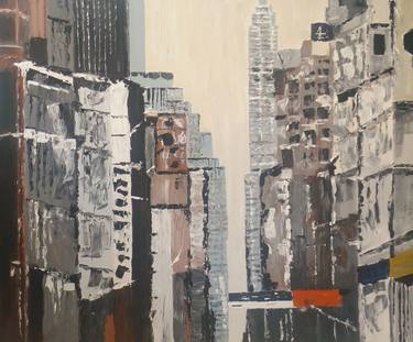 Original Abstract Expressionism Cities Paintings by Ellen Stoeltie