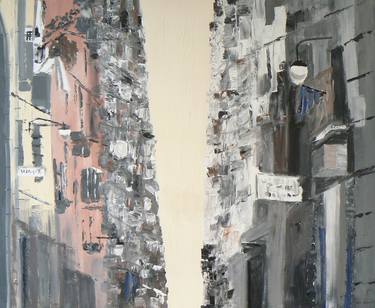 Original Abstract Expressionism Cities Paintings by Ellen Stoeltie