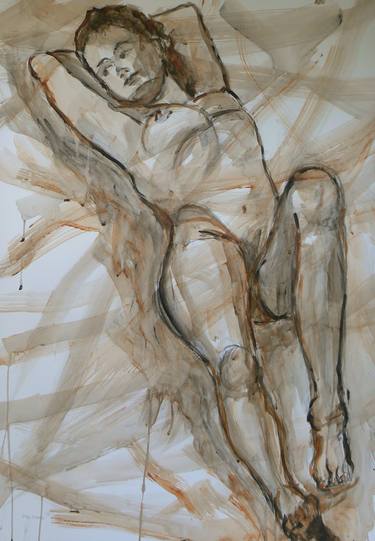 Original Expressionism Nude Paintings by Ellen Stoeltie