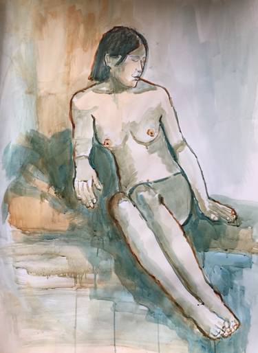 Original Expressionism Nude Paintings by Ellen Stoeltie