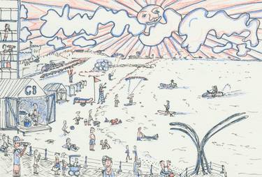 Print of Expressionism Beach Paintings by Jan Vanderkerken