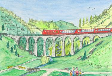 Print of Train Paintings by Jan Vanderkerken