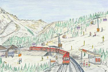Print of Train Paintings by Jan Vanderkerken