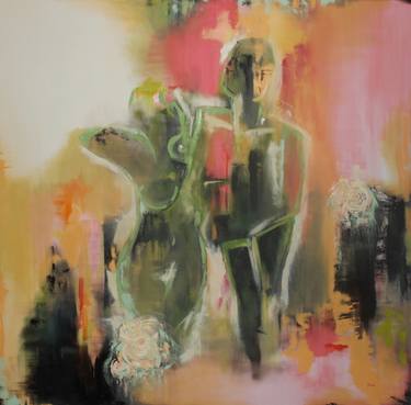 Original Figurative Family Paintings by Katia Cattaneo