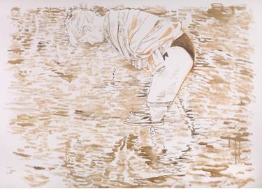 Print of Figurative Water Paintings by Linda Goodman