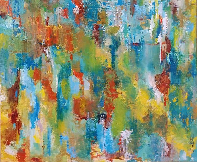 Original Abstract Expressionism Abstract Painting by Gina Battle