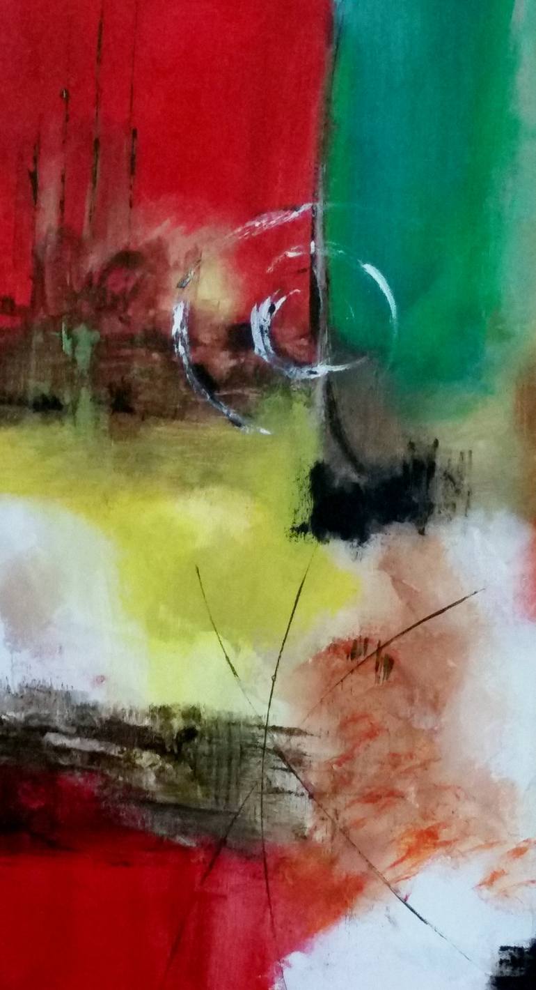 Original Abstract Expressionism Abstract Painting by Gina Battle