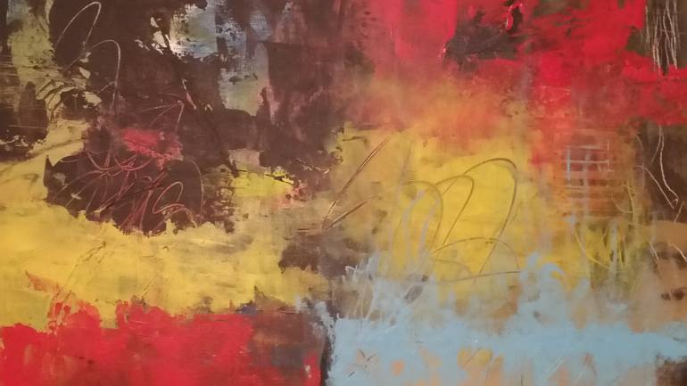 Original Abstract Expressionism Abstract Painting by Gina Battle