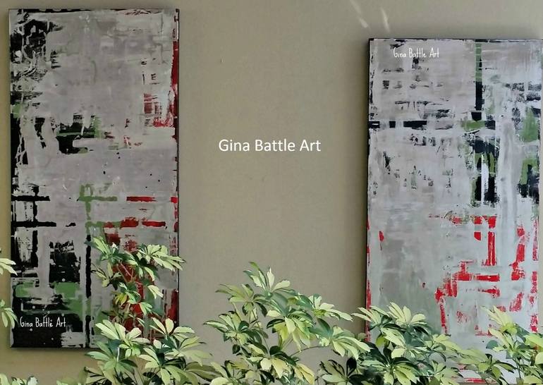 Original Abstract Expressionism Abstract Painting by Gina Battle