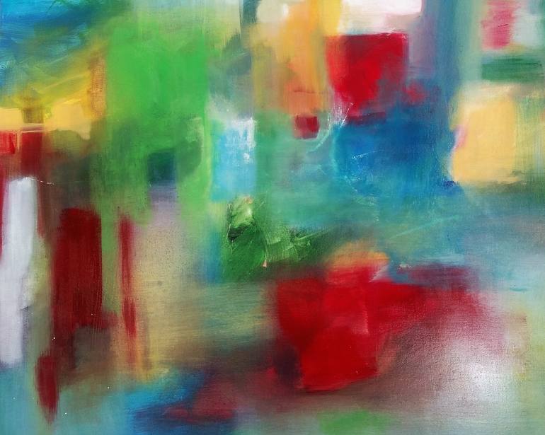 Original Abstract Expressionism Abstract Painting by Gina Battle