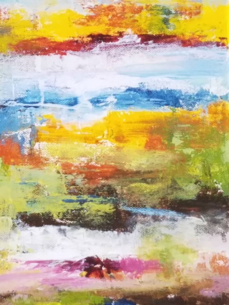 Original Abstract Expressionism Abstract Painting by Gina Battle