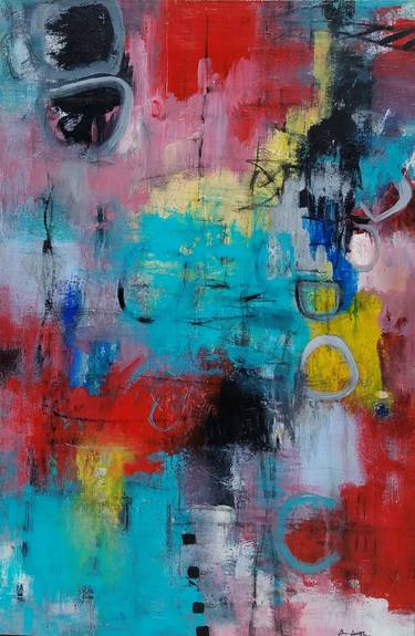 Original Abstract Expressionism Abstract Paintings by Gina Battle