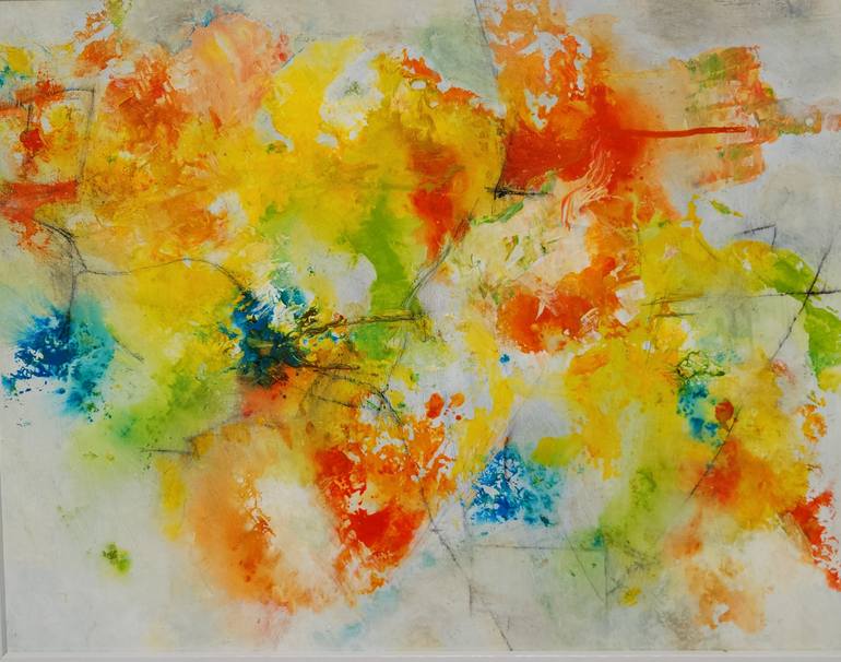 Original Abstract Expressionism Abstract Painting by Gina Battle