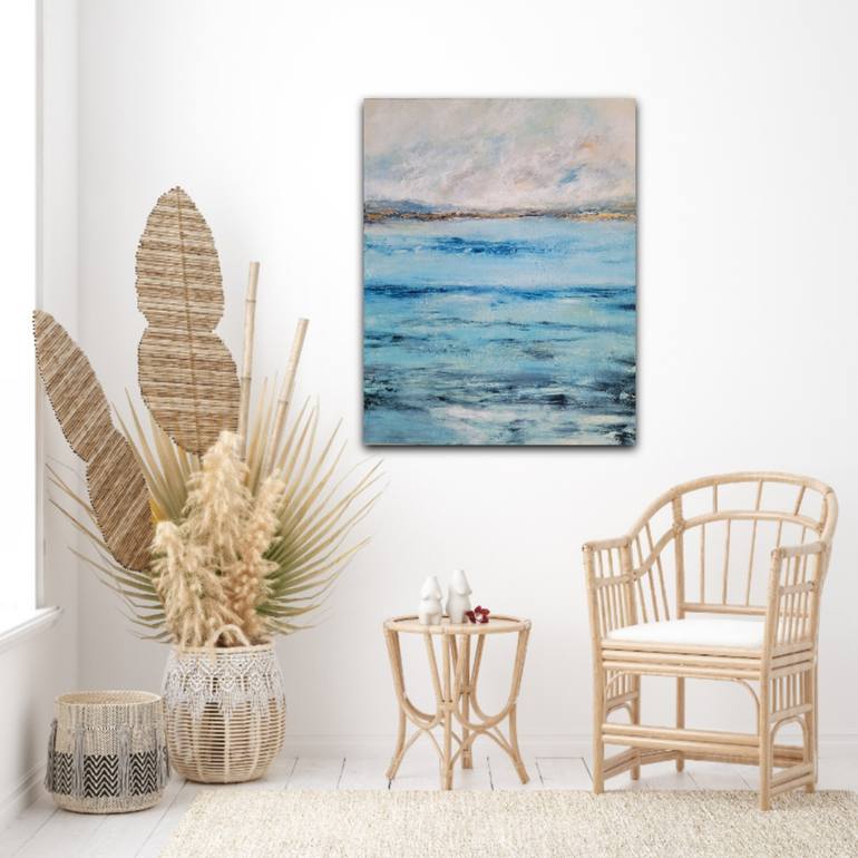 Original Abstract Seascape Painting by Gina Battle