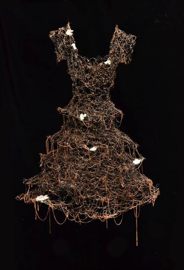 "Mavro Stratus" Woven Wire Sculptural Dress thumb