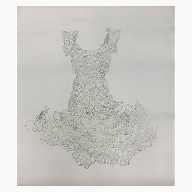 Anima (Breeze) Dress Collagraph - Limited Edition of 1 thumb
