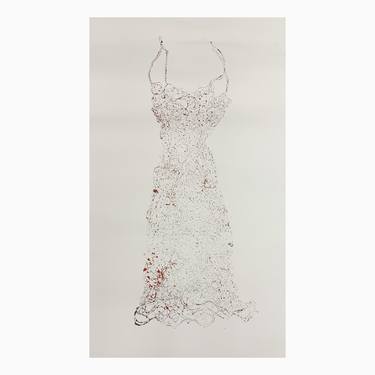 Rubrum (Red) Dress Collagraph - Limited Edition of 1 thumb