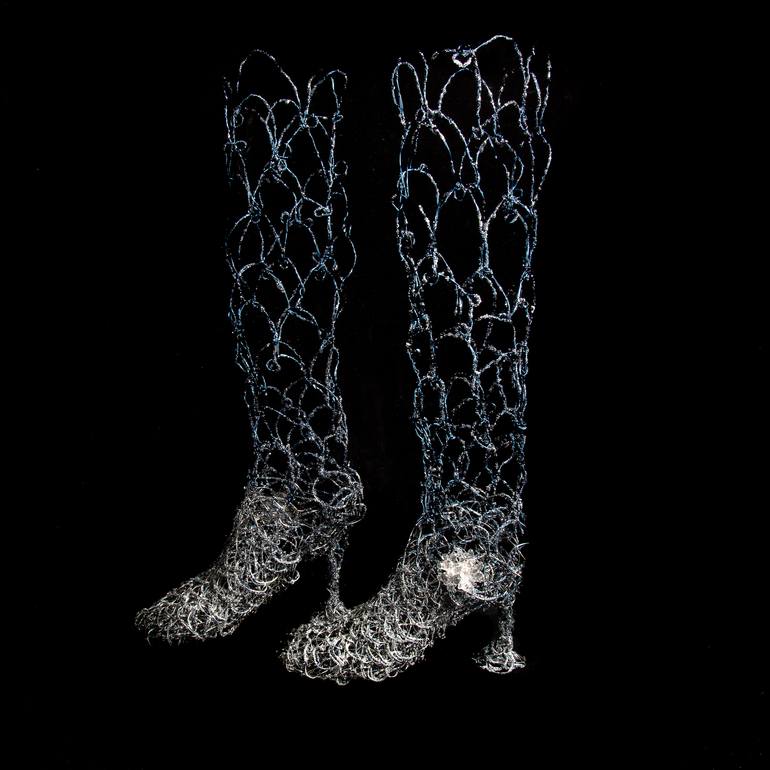 Nocte Argento Ocreis (Silver Midnight Boots)