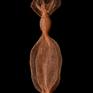 This is a small sculpture inspired by botanical, natural forms and shapes. It's made of layers of knitted copper wire.