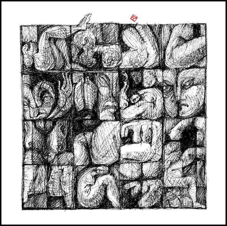 Original Symbolism Fantasy Printmaking by Razvan Luscov