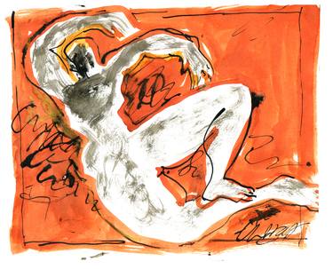 Print of Expressionism Erotic Drawings by razvan luscov