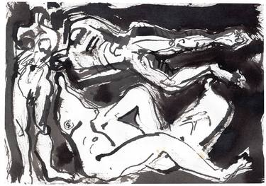 Print of Figurative Erotic Drawings by razvan luscov