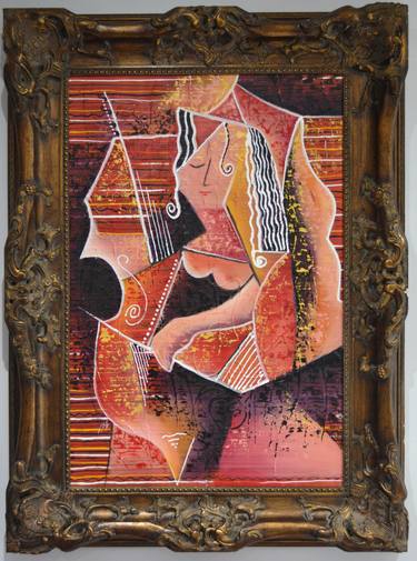 Print of Cubism Women Paintings by Mona Moradi